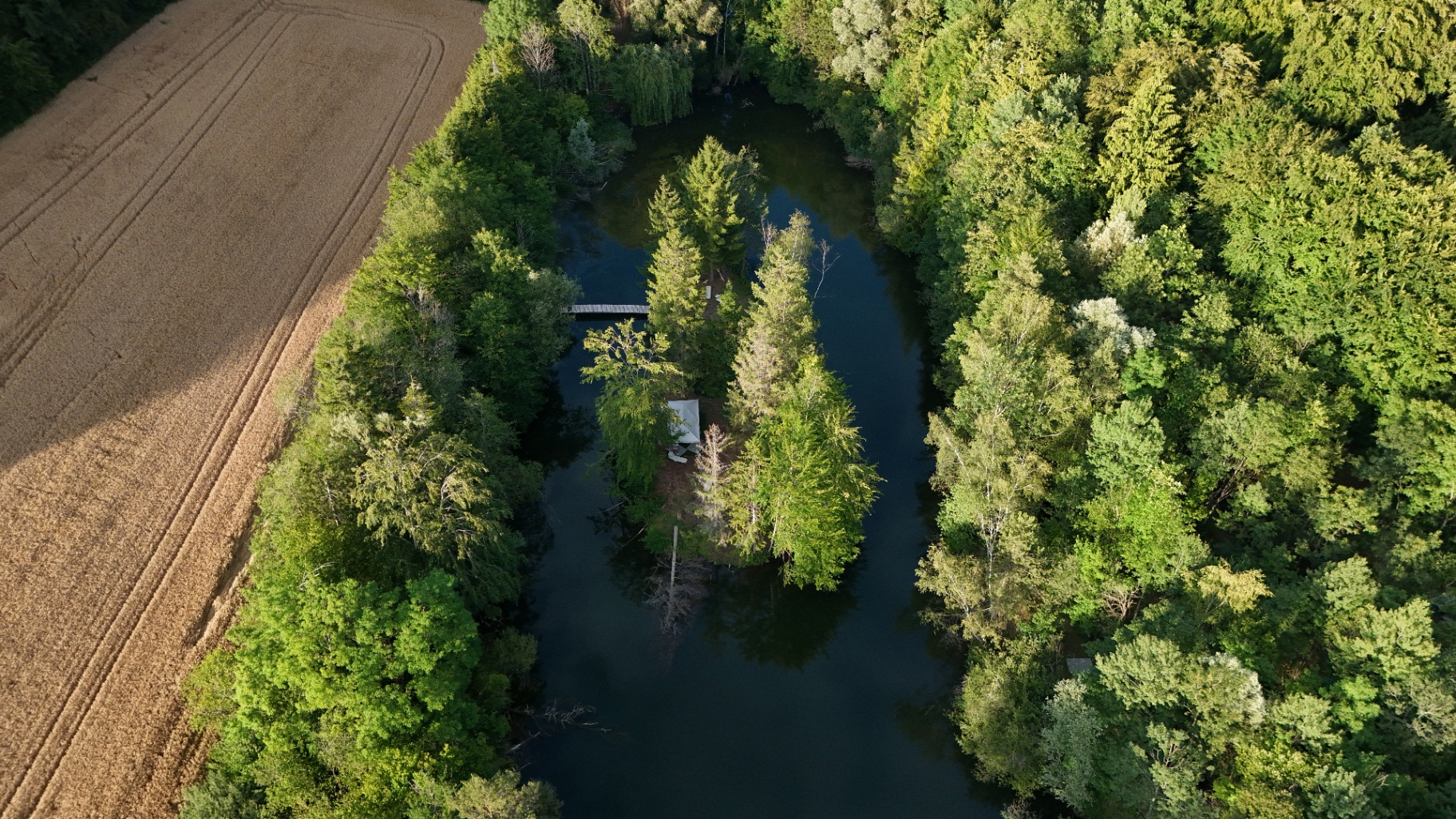L'île vue du ciel