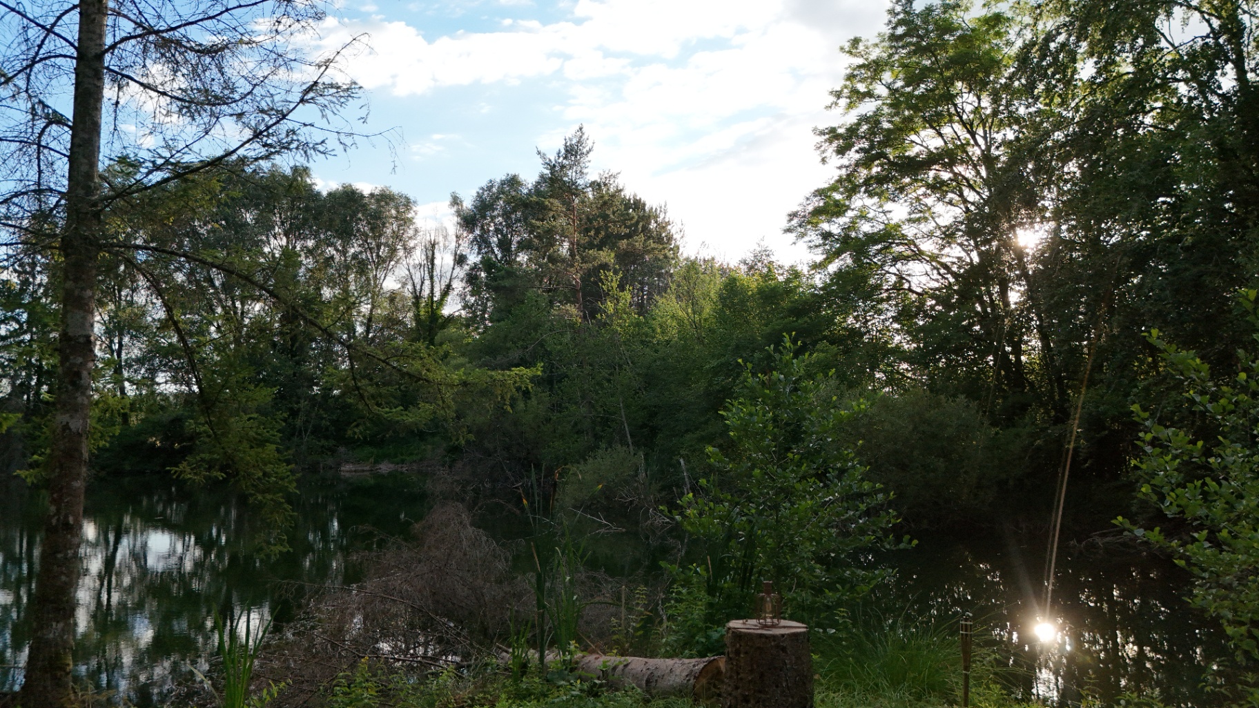 Le bassin au soleil couchant